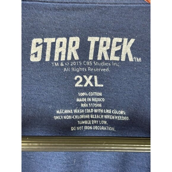 VTG 2000's NWOT Plus Size 2015 Star Trek Spock Graphic Tee shirt, Men's Size 2XL - Picture 4 of 4